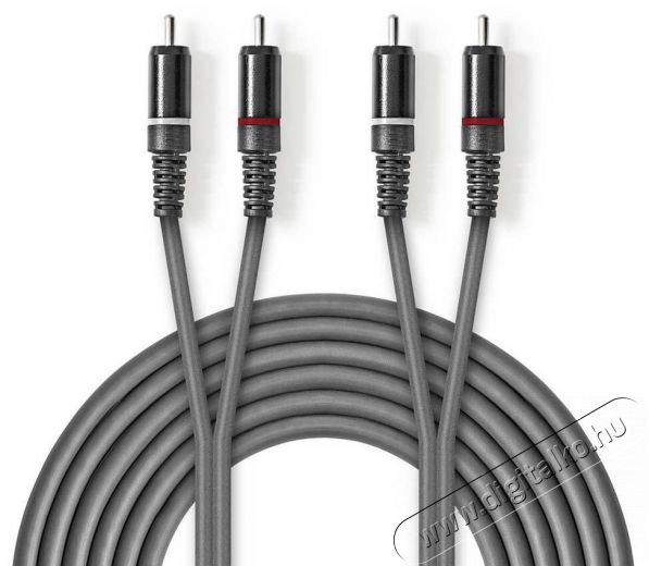 Nedis COTH24200GY15 sztereó audiokábel - 1.5 méter Tv kiegészítők - Kábel / csatlakozó - RCA kábel - 366223