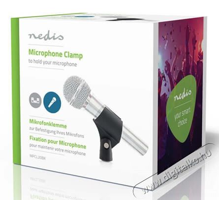 Nedis MPCL20BK mikrofontartó Fotó-Videó kiegészítők - Mikrofon kiegészítő - Mikrofon fogó