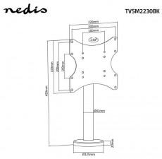 Nedis TVSM2230BK asztali televízió állvány Tv kiegészítők - Fali tartó / konzol - Asztali tartó - 366388