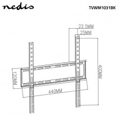 Nedis TVWM1031BK falitartó - rögzített Tv kiegészítők - Fali tartó / konzol - Fali tv tartó - 366418