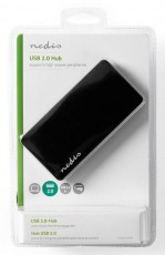 Nedis UHUBU2430BK USB elosztó Iroda és számítástechnika - Notebook kiegészítő - USB hub / elosztó - 366310