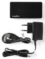Nedis UHUBU2730BK USB elosztó Iroda és számítástechnika - Notebook kiegészítő - USB hub / elosztó - 366264