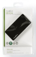 Nedis UHUBU3420BK USB elosztó Iroda és számítástechnika - Notebook kiegészítő - USB hub / elosztó - 366265
