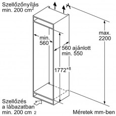 NEFF KI7863FF0 beépíthető alulfagyasztós hűtőszekrény Konyhai termékek - Hűtő, fagyasztó (beépíthető) - Alulfagyasztós kombinált hűtő - 362906