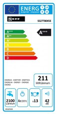 NEFF S527T80X5E beépíthető mosogatógép Konyhai termékek - Mosogatógép - Normál (60cm) beépíthető mosogatógép - 327040