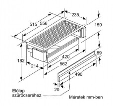 NEFF Z54TR60X3 CleanAir páraelszívó modul Konyhai termékek - Páraelszívó - Beépíthető / kihúzható - 335626