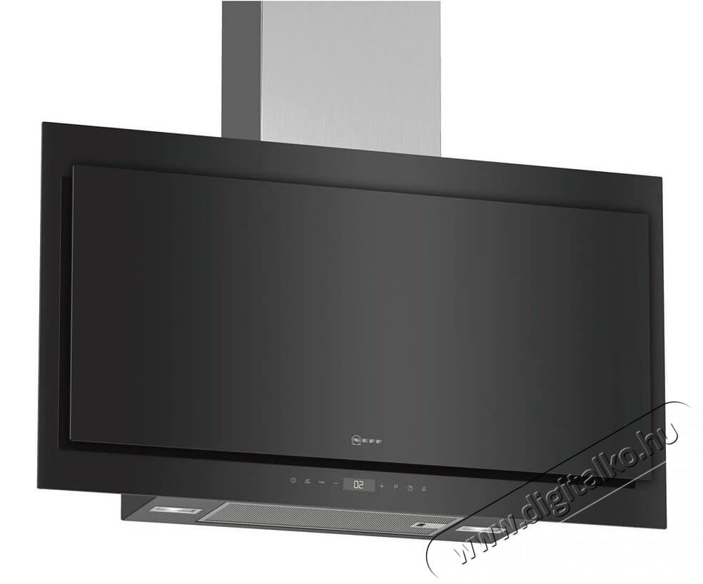 NEFF D95FHP1S0 Falra szerelhető páraelszívó, 90 cm, Tiszta üveg fekete nyomással Konyhai termékek - Páraelszívó - Kürtős - 347252