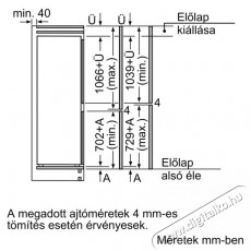 NEFF KI7861FF0 beépíthető alulfagyasztós kombinált hűtő Konyhai termékek - Hűtő, fagyasztó (beépíthető) - Alulfagyasztós kombinált hűtő - 371772