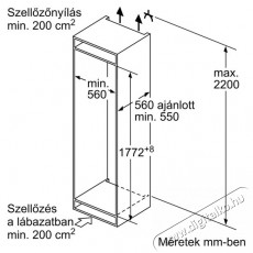 NEFF KI7861FF0 beépíthető alulfagyasztós kombinált hűtő Konyhai termékek - Hűtő, fagyasztó (beépíthető) - Alulfagyasztós kombinált hűtő - 371772