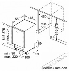 NEFF S953HKX16E beépíthető mosogatógép Konyhai termékek - Mosogatógép - Keskeny (45cm-ig) beépíthető mosogatógép - 371775