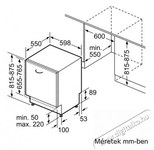 NEFF S175ECX12E Teljesen integrálható mosogatógép - N50 - Home Connect Konyhai termékek - Mosogatógép - Normál (60cm) beépíthető mosogatógép - 370364