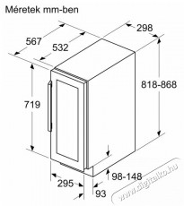NEFF KU9202HF0 Konyhai termékek - Hűtő, fagyasztó (beépíthető) - Borhűtő - 377978