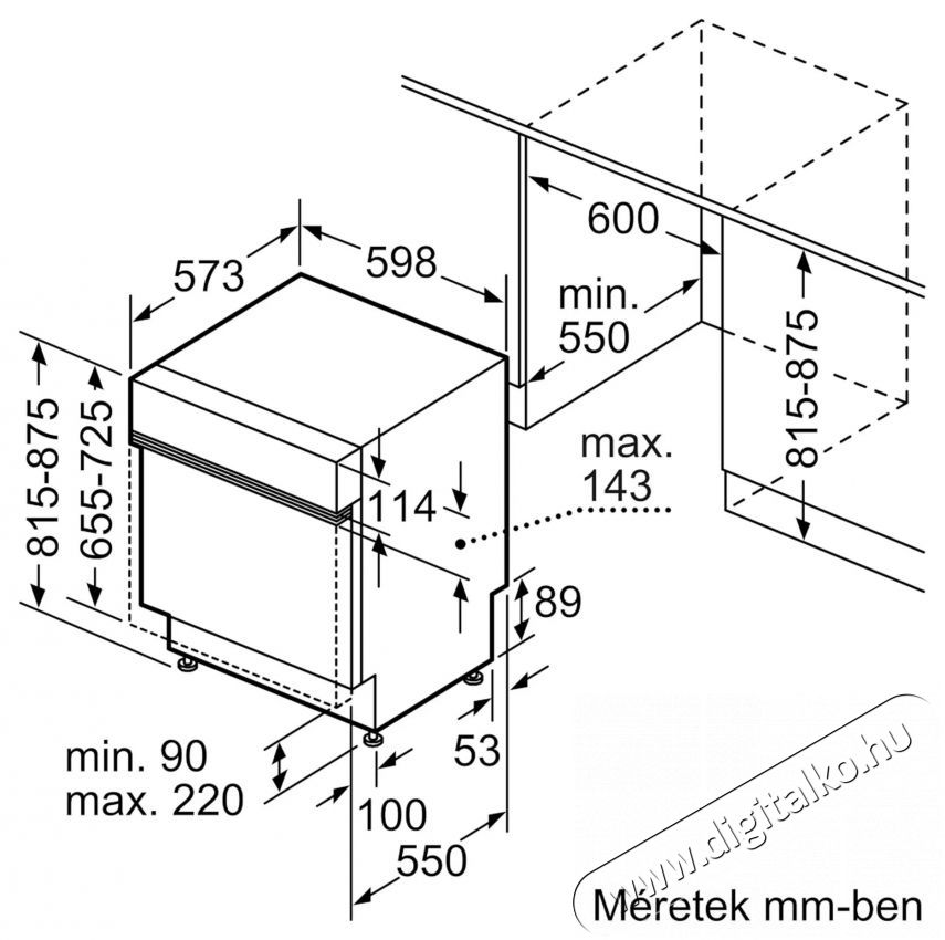NEFF S145EVS04E N50 Konyhai term&eacute;kek - Mosogat&oacute;g&eacute;p - Norm&aacute;l (60cm) be&eacute;p&iacute;thető mosogat&oacute;g&eacute;p - 515702