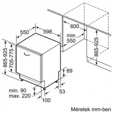 NEFF S257ZCX35E beépíthető mosogatógép Konyhai termékek - Mosogatógép - Normál (60cm) beépíthető mosogatógép - 364534