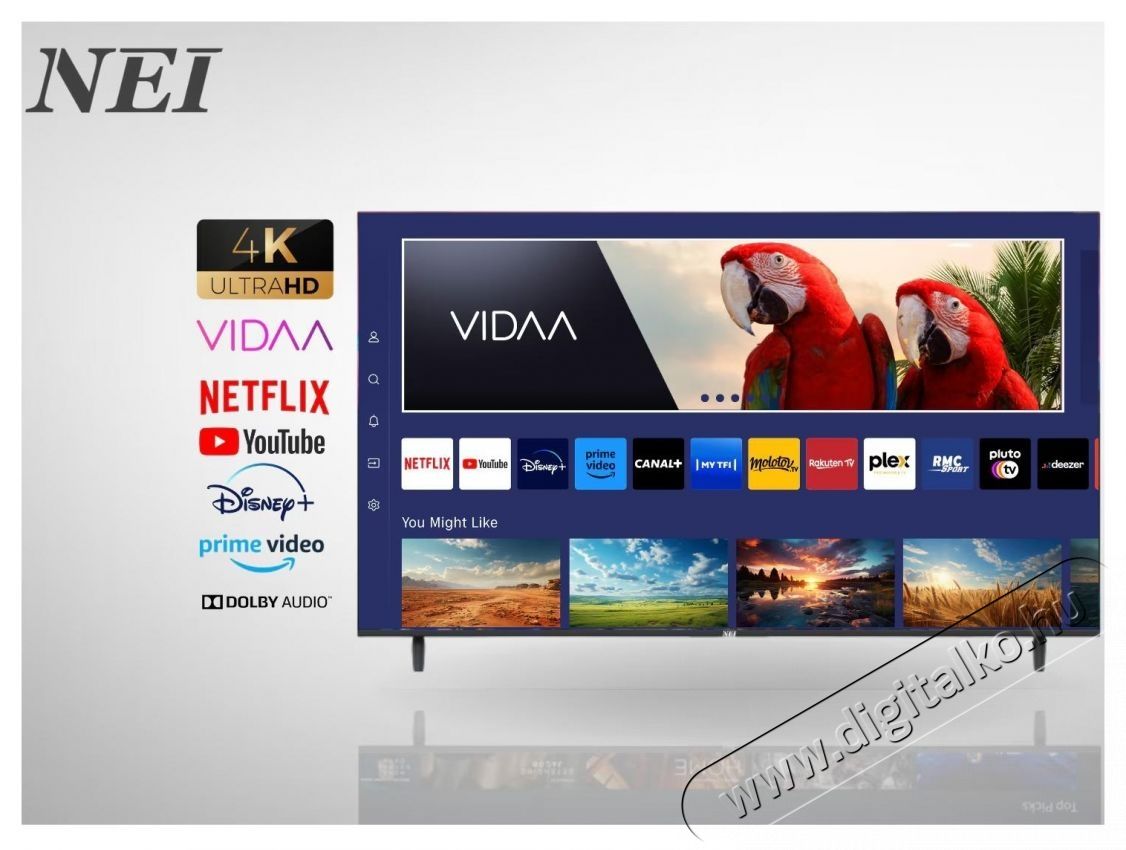 NEI 55NE6901 LED Smart telev&iacute;zi&oacute;, 139 cm, 4K Ultra HD Telev&iacute;zi&oacute;k - LED telev&iacute;zi&oacute; - UHD 4K felbont&aacute;s&uacute; - 535478