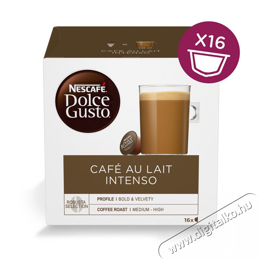 Nescafe Dolce Gusto Café Au Lait Intenso kávékapszula 16db Konyhai termékek - Kávéfőző / kávéörlő / kiegészítő - Kávé kapszula / pod / szemes / őrölt kávé - 355128