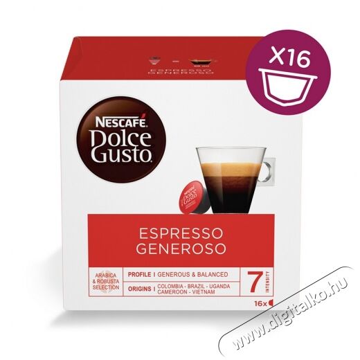 Nescafe Dolce Gusto Generoso kávékapszula 16db Konyhai termékek - Kávéfőző / kávéörlő / kiegészítő - Kávé kapszula / pod / szemes / őrölt kávé - 355135