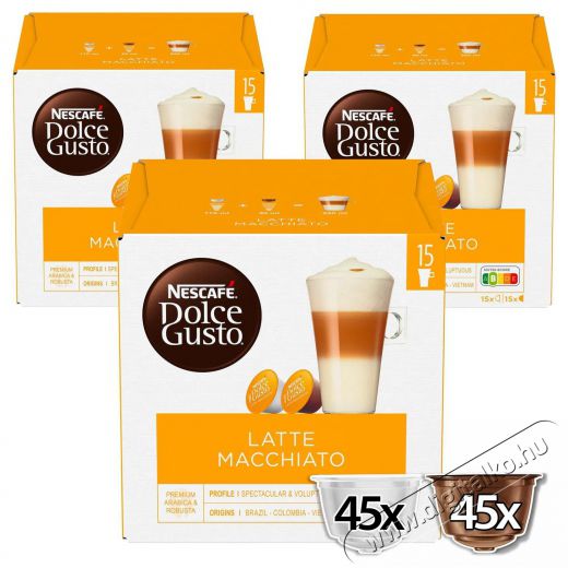 Nescafe Dolce Gusto® Latte Macchiato XXL - 90 kapszula (45 adag) Konyhai termékek - Kávéfőző / kávéörlő / kiegészítő - Kávé kapszula / pod / szemes / őrölt kávé - 503758