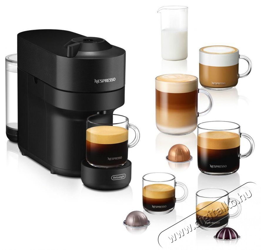 Nespresso De'Longhi Vertuo POP Black ENV90.BAE Konyhai term&eacute;kek - K&aacute;v&eacute;főző / k&aacute;v&eacute;&ouml;rlő / kieg&eacute;sz&iacute;tő - Kapszul&aacute;s / podos k&aacute;v&eacute;főző - 512740