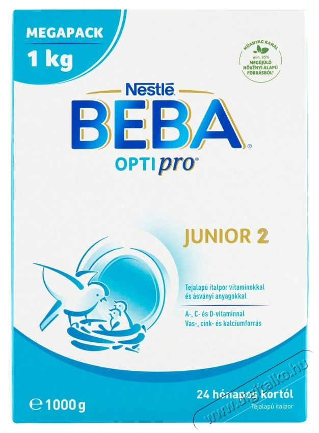 Nestl&eacute; Beba Optipro Junior 2 anyatej-kieg&eacute;sz&iacute;tő t&aacute;pszer, 24h&oacute;+, 1000g Sz&eacute;ps&eacute;g&aacute;pol&aacute;s / Eg&eacute;szs&eacute;g - Baba mama term&eacute;k - Egy&eacute;b baba mama term&eacute;k - 534442