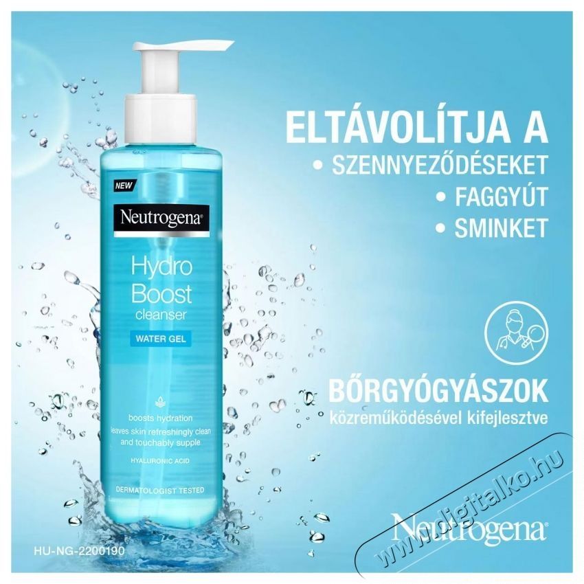 Neutrogena Hydro Boost arctiszt&iacute;t&oacute; hidrat&aacute;l&oacute; g&eacute;l, 200 ml Sz&eacute;ps&eacute;g&aacute;pol&aacute;s / Eg&eacute;szs&eacute;g - Arc / bőr &aacute;pol&aacute;s - Arctiszt&iacute;t&oacute; - 537150