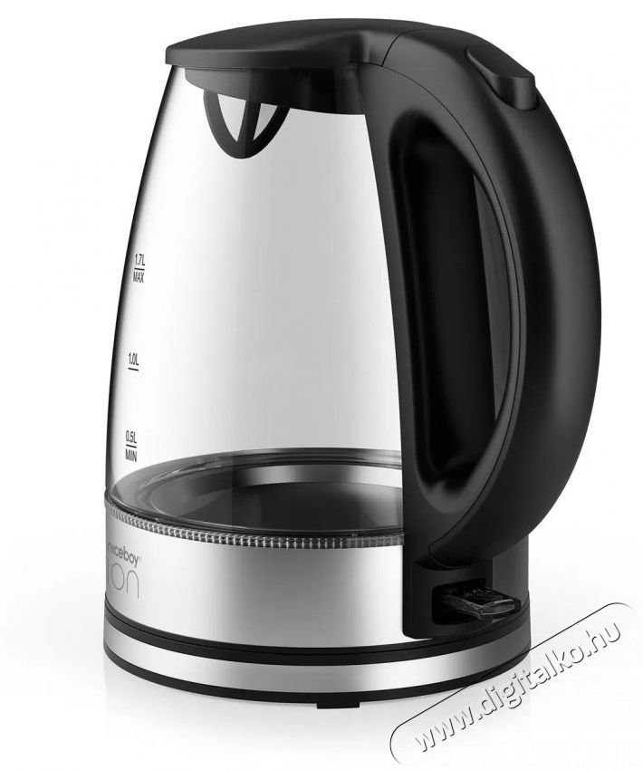 NICEBOY ION Kettle K1 Crystal Glass Black Konyhai term&eacute;kek - V&iacute;zforral&oacute; / teafőző - 513125