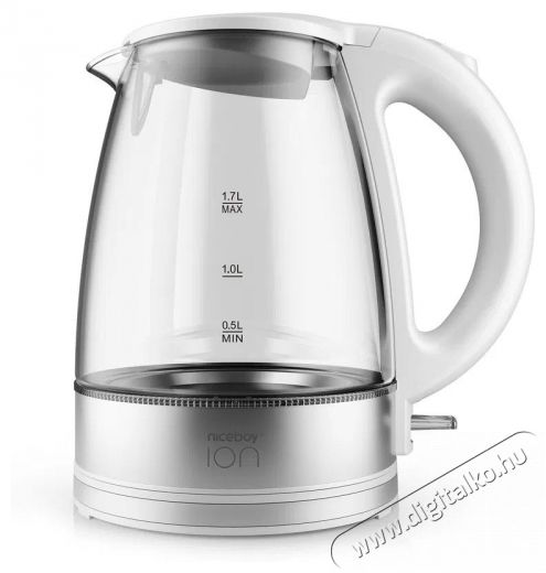 NICEBOY ION Kettle K1 Crystal Glass White Konyhai term&eacute;kek - V&iacute;zforral&oacute; / teafőző - 513121