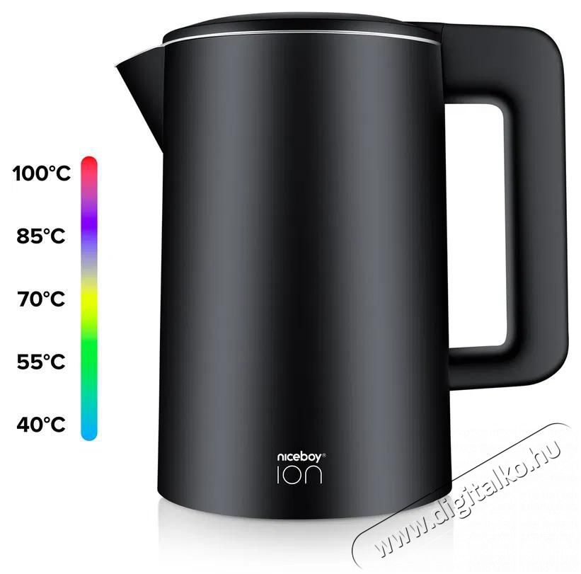 NICEBOY ION ThermoKettle TK5 Onyx black Konyhai term&eacute;kek - V&iacute;zforral&oacute; / teafőző - 513120