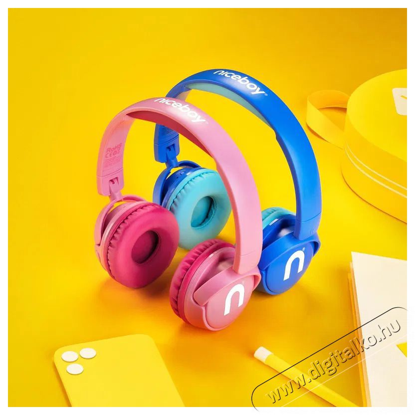 NICEBOY HIVE Kiddie Blue Audio-Video / Hifi / Multim&eacute;dia - F&uuml;l &eacute;s Fejhallgat&oacute;k - Fejhallgat&oacute; mikrofonnal / headset - 518942