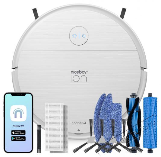 NICEBOY ION Charles i6 White robotporsz&iacute;v&oacute; H&aacute;ztart&aacute;s / Otthon / K&uuml;lt&eacute;r - Porsz&iacute;v&oacute; / takar&iacute;t&oacute;g&eacute;p - Robotporsz&iacute;v&oacute; - 529799