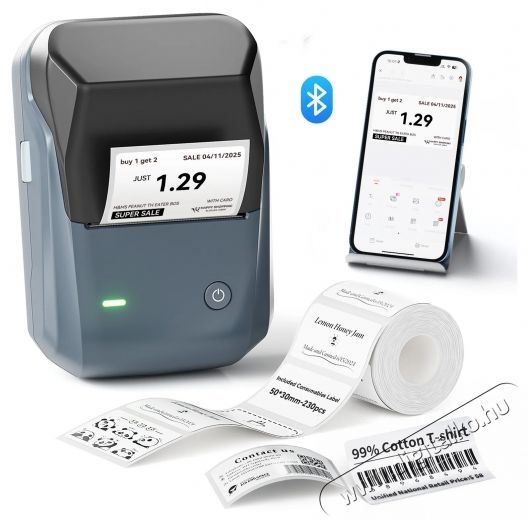 Niimbot B1 k&eacute;k + 3 tekercs c&iacute;mke C&iacute;mkenyomtat&oacute; (1AC29122802) Iroda &eacute;s sz&aacute;m&iacute;t&aacute;stechnika - C&iacute;mkenyomtat&oacute; - C&iacute;mkenyomtat&oacute; - 540684