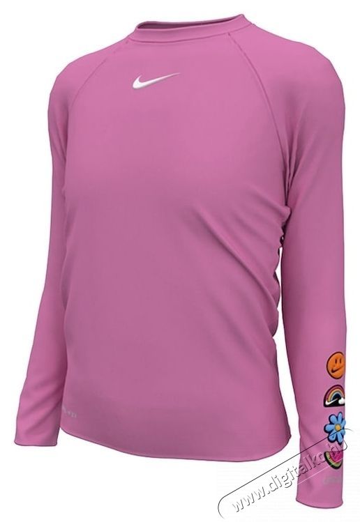 NIKE Charms Long Sleeve Hydroguard Gyermek &uacute;sz&oacute;felső UPF 40+ UV v&eacute;delemmel, L-es m&eacute;ret, r&oacute;zsasz&iacute;n H&aacute;ztart&aacute;s / Otthon / K&uuml;lt&eacute;r - J&aacute;t&eacute;k / Sport - Kieg&eacute;sz&iacute;tő - 534523