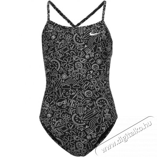 NIKE Charms Multi Print h&aacute;tul fűzős egyr&eacute;szes női f&uuml;rdőruha, L-es m&eacute;ret, fekete H&aacute;ztart&aacute;s / Otthon / K&uuml;lt&eacute;r - J&aacute;t&eacute;k / Sport - Kieg&eacute;sz&iacute;tő - 534513