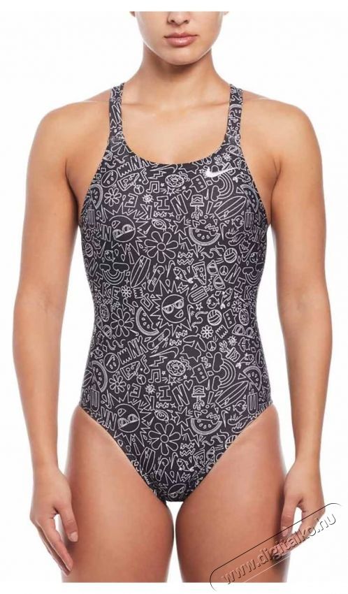NIKE Multi Print Fastback egyr&eacute;szes női f&uuml;rdőruha, 36-os m&eacute;ret, fekete/feh&eacute;r H&aacute;ztart&aacute;s / Otthon / K&uuml;lt&eacute;r - J&aacute;t&eacute;k / Sport - V&iacute;zi j&aacute;t&eacute;k - 534555