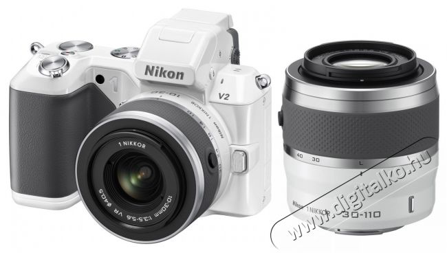 Nikon 1 V2 + 10-30mm VR + 30-110mm VR Kit fehér (2 év garancia!) Fényképezőgép / kamera - MILC cserélhető objektíves kompakt fényképezőgép - 259826