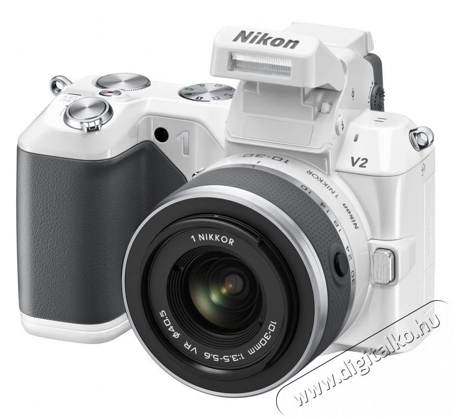 Nikon 1 V2 + 10-30mm VR Kit fehér (2 év garancia!) Fényképezőgép / kamera - MILC cserélhető objektíves kompakt fényképezőgép - 259824