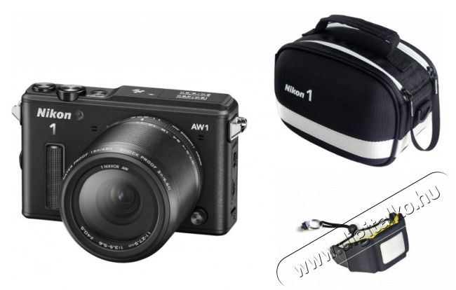 Nikon 1 AW1 + 11-27,5 Adventure Kit - fekete (2 év garancia!) Fényképezőgép / kamera - MILC cserélhető objektíves kompakt fényképezőgép - 273659