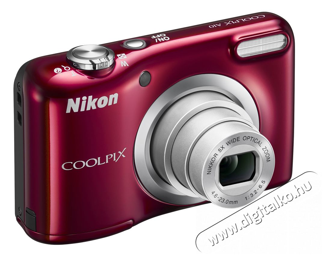 Nikon CoolPix A10 - vörös (2 év garancia!) Fényképezőgép / kamera - Kompakt fényképezőgép - Normál tudású kompakt - 296713