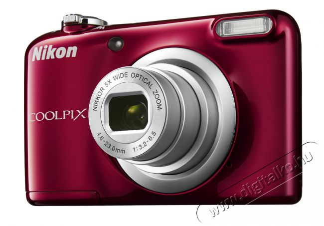 Nikon CoolPix A10 - vörös (2 év garancia!) Fényképezőgép / kamera - Kompakt fényképezőgép - Normál tudású kompakt - 296713
