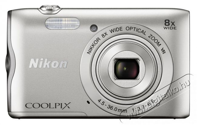 Nikon CoolPix A300 - ezüst (2 év garancia!) Fényképezőgép / kamera - Kompakt fényképezőgép - Normál tudású kompakt - 297821