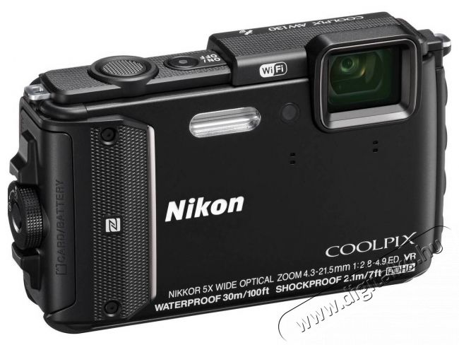 Nikon CoolPix AW130 - fekete (2 év garancia!) Fényképezőgép / kamera - Kompakt fényképezőgép - Kaland és vízálló fényképezőgép - 282115