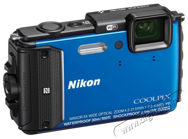 Nikon CoolPix AW130 - kék Fényképezőgép / kamera - Kompakt fényképezőgép - Kaland és vízálló fényképezőgép - 284782