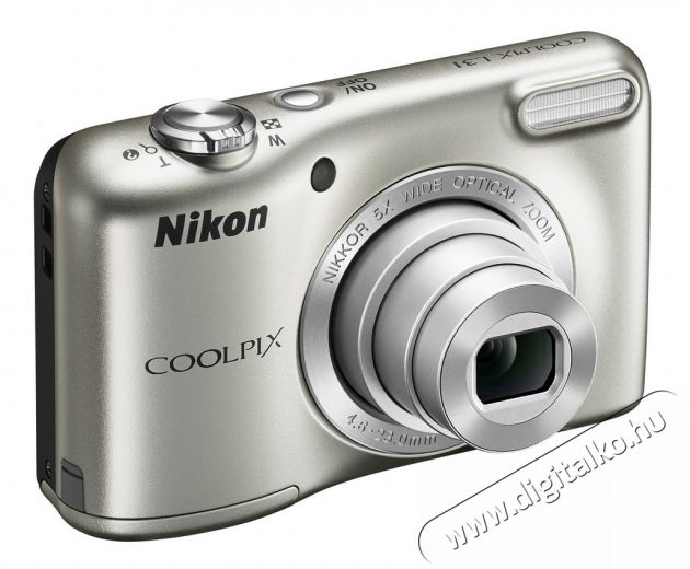 Nikon CoolPix L31 - ezüst (2 év garancia!) + Nikon CS-L01 tok Fényképezőgép / kamera - Kompakt fényképezőgép - Normál tudású kompakt - 289437