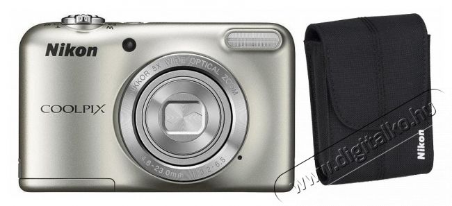 Nikon CoolPix L31 - ezüst (2 év garancia!) + Nikon CS-L01 tok Fényképezőgép / kamera - Kompakt fényképezőgép - Normál tudású kompakt - 289437