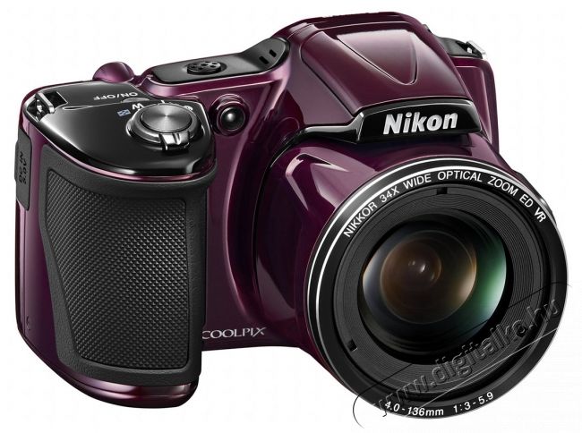 Nikon CoolPix L830 - szilva (2 &eacute;v garancia!) F&eacute;nyk&eacute;pezőg&eacute;p / kamera - Ultrazoom f&eacute;nyk&eacute;pezőg&eacute;p - K&ouml;zepes m&eacute;retű - 274136