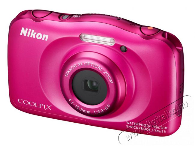 Nikon CoolPix S33 - rózsaszín (2 év garancia!) Fényképezőgép / kamera - Kompakt fényképezőgép - Kaland és vízálló fényképezőgép - 282094