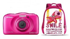 Nikon CoolPix S33 - rózsaszín (2 év garancia!) + Ajándék hátizsák! Fényképezőgép / kamera - Kompakt fényképezőgép - Kaland és vízálló fényképezőgép - 289483