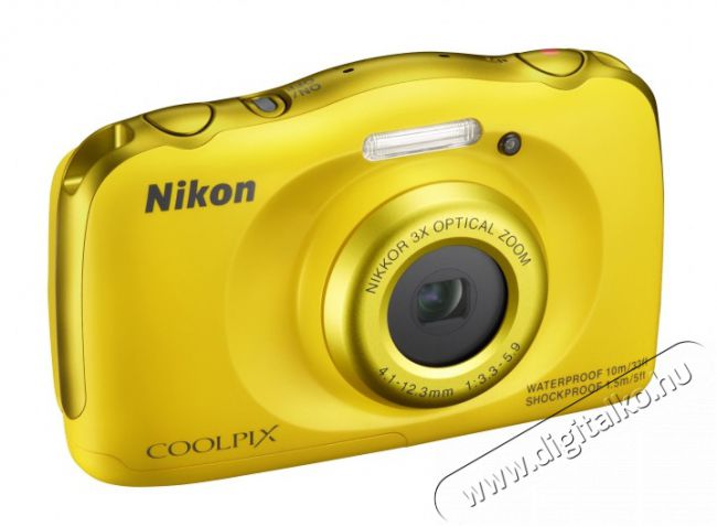 Nikon CoolPix S33 - sárga Fényképezőgép / kamera - Kompakt fényképezőgép - Kaland és vízálló fényképezőgép - 284769
