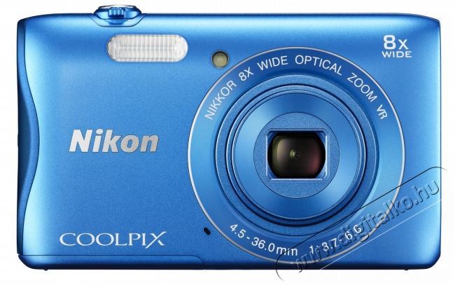Nikon CoolPix S3700 - kék Fényképezőgép / kamera - Kompakt fényképezőgép - Normál tudású kompakt - 285252