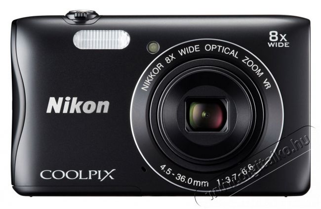 Nikon CoolPix S3700 - fekete (2 év garancia!) + 8GB SD kártya Fényképezőgép / kamera - Kompakt fényképezőgép - Normál tudású kompakt - 288826